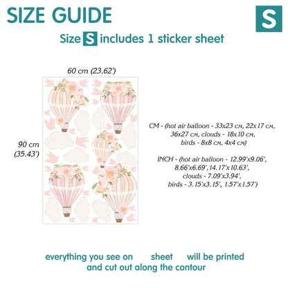 Hot Air Balloons Wall Decals