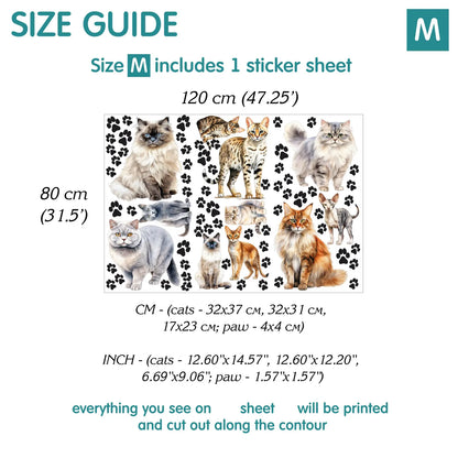 Cats Wall Decals 6.0