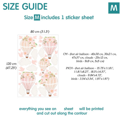 Hot Air Balloons Wall Decals