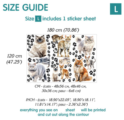 Cats Wall Decals 6.0