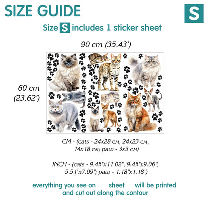 Cats Wall Decals 6.0