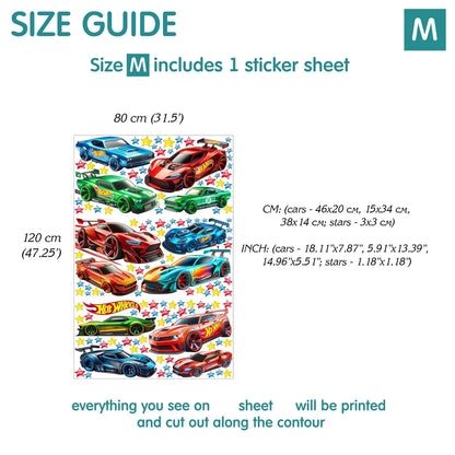 Cars Wall Decals 16.8