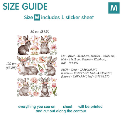 Gray Bunny Wall Decals 1.2