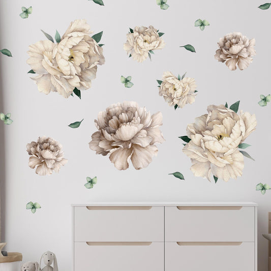 White Peony wall stickers