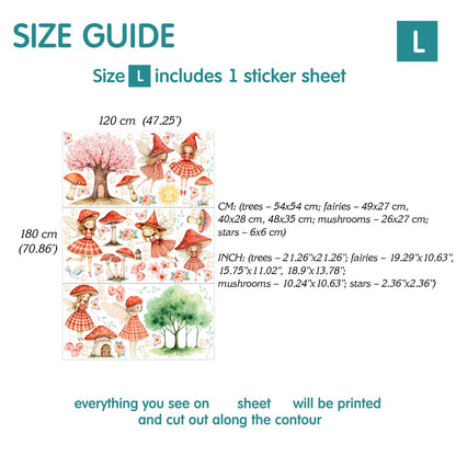 Fairy Mushroom Wall Decals
