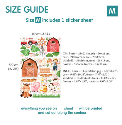 Farm Animal Wall Decals 2.11