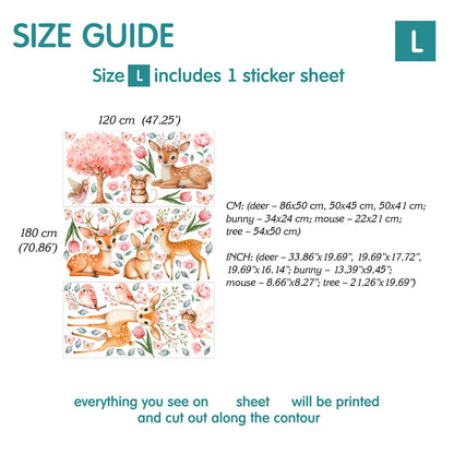 Woodland Animal Wall Decals 5.66