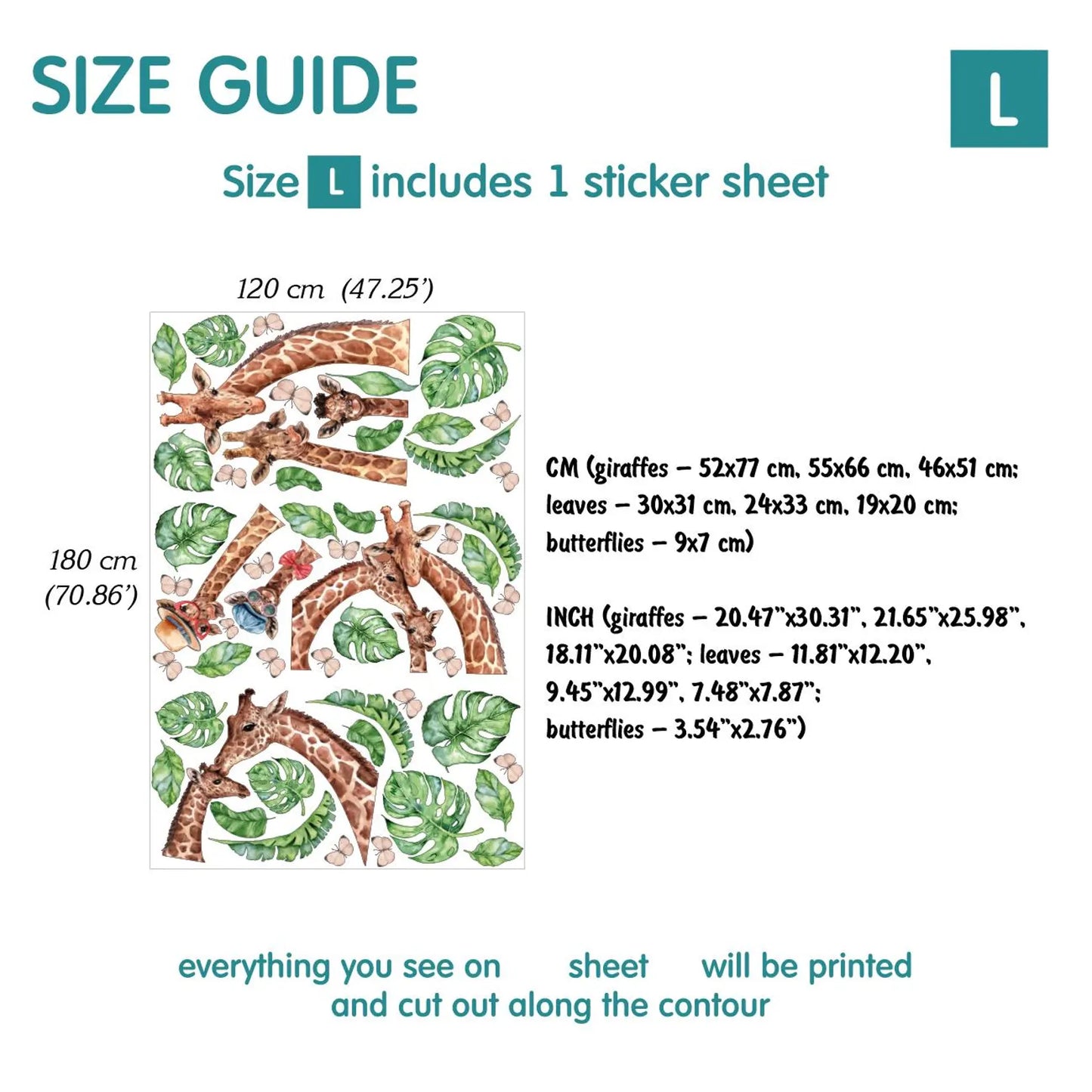 Giraffe Family Wall Decals 1.1