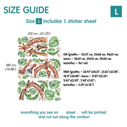 Giraffe Family Wall Decals 1.1