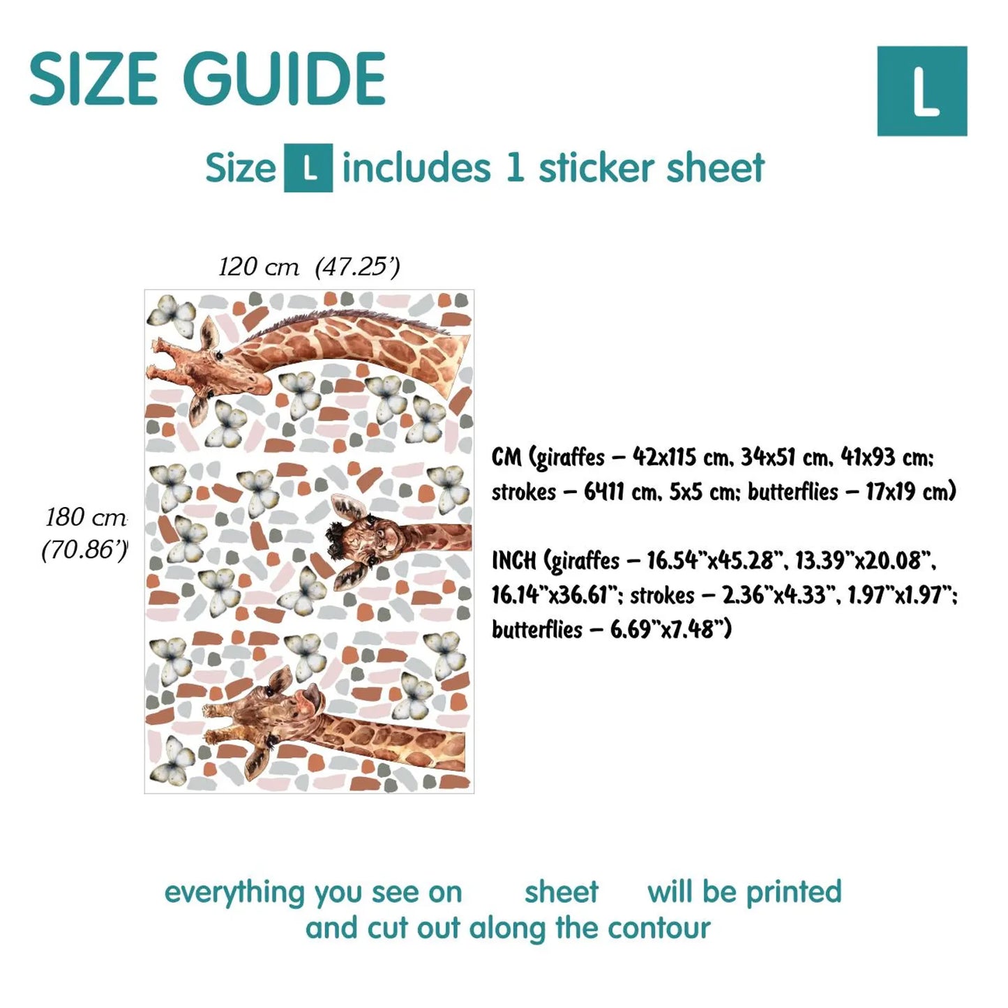 Giraffe Family Wall Decals 1.2