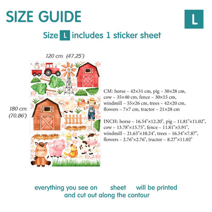 Farm Animal Wall Decals 2.11