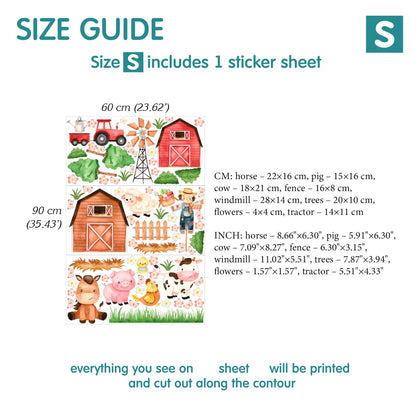 Farm Animal Wall Decals 2.11