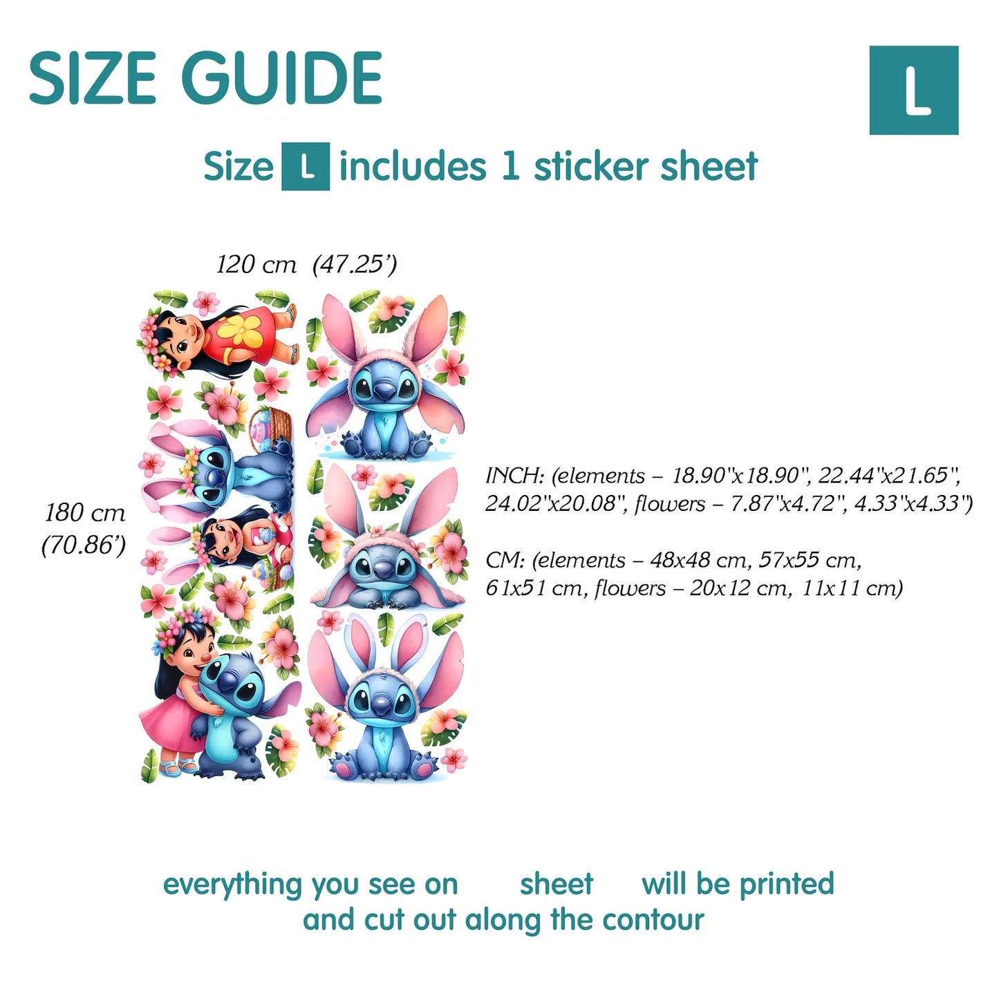 Stitch & Angel Wall Decals