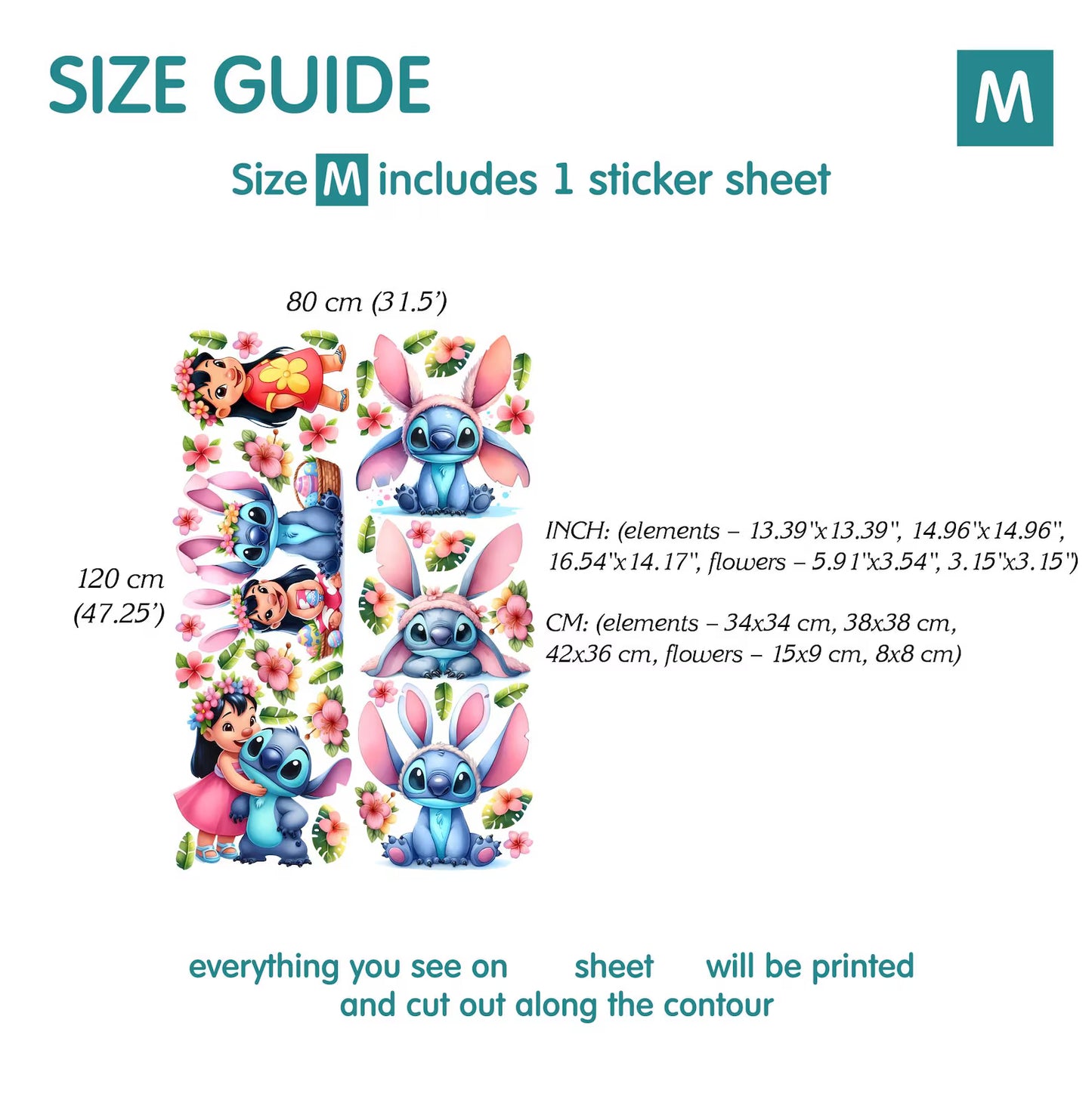 Stitch & Angel Wall Decals