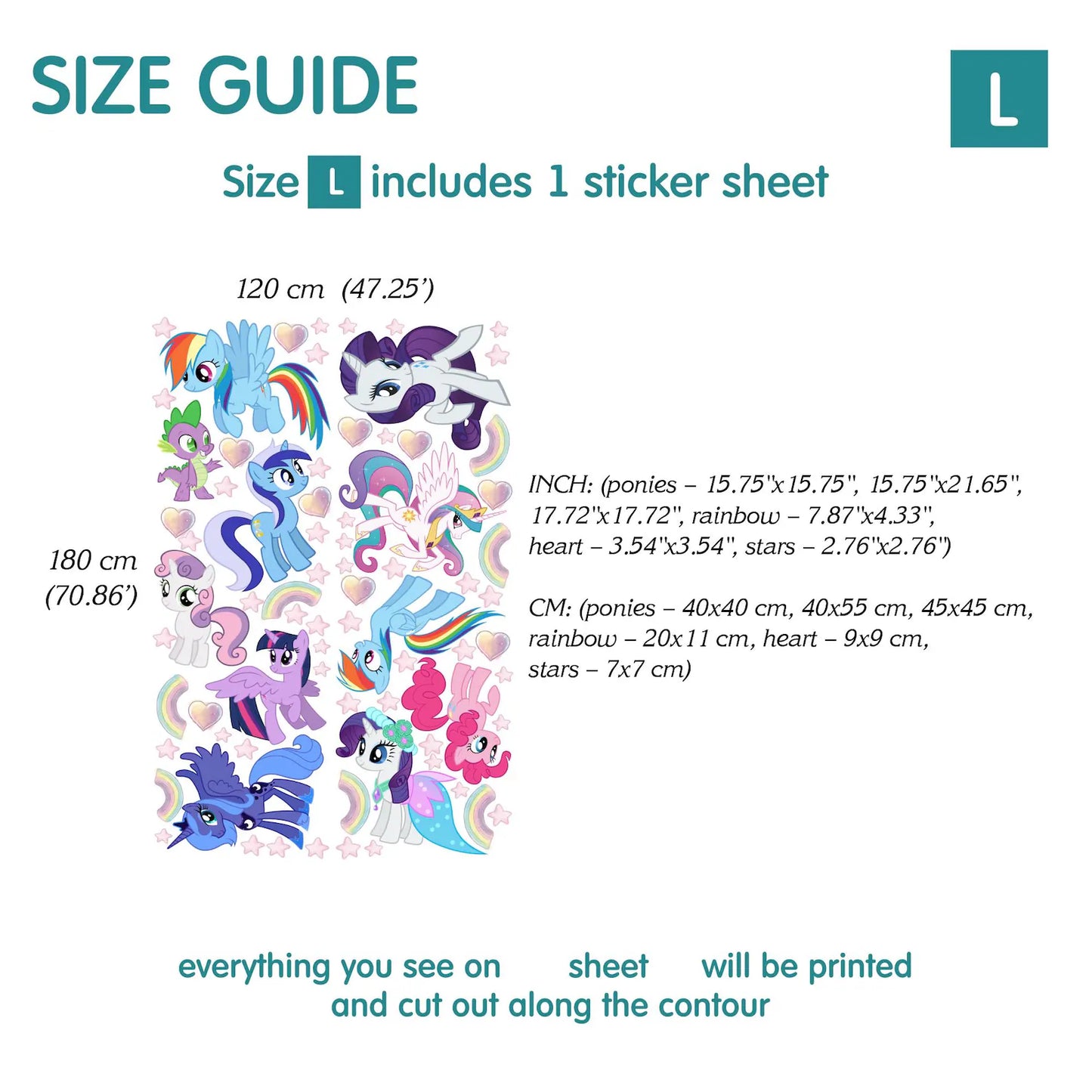 My Little Pony Wall Decals (13.7)