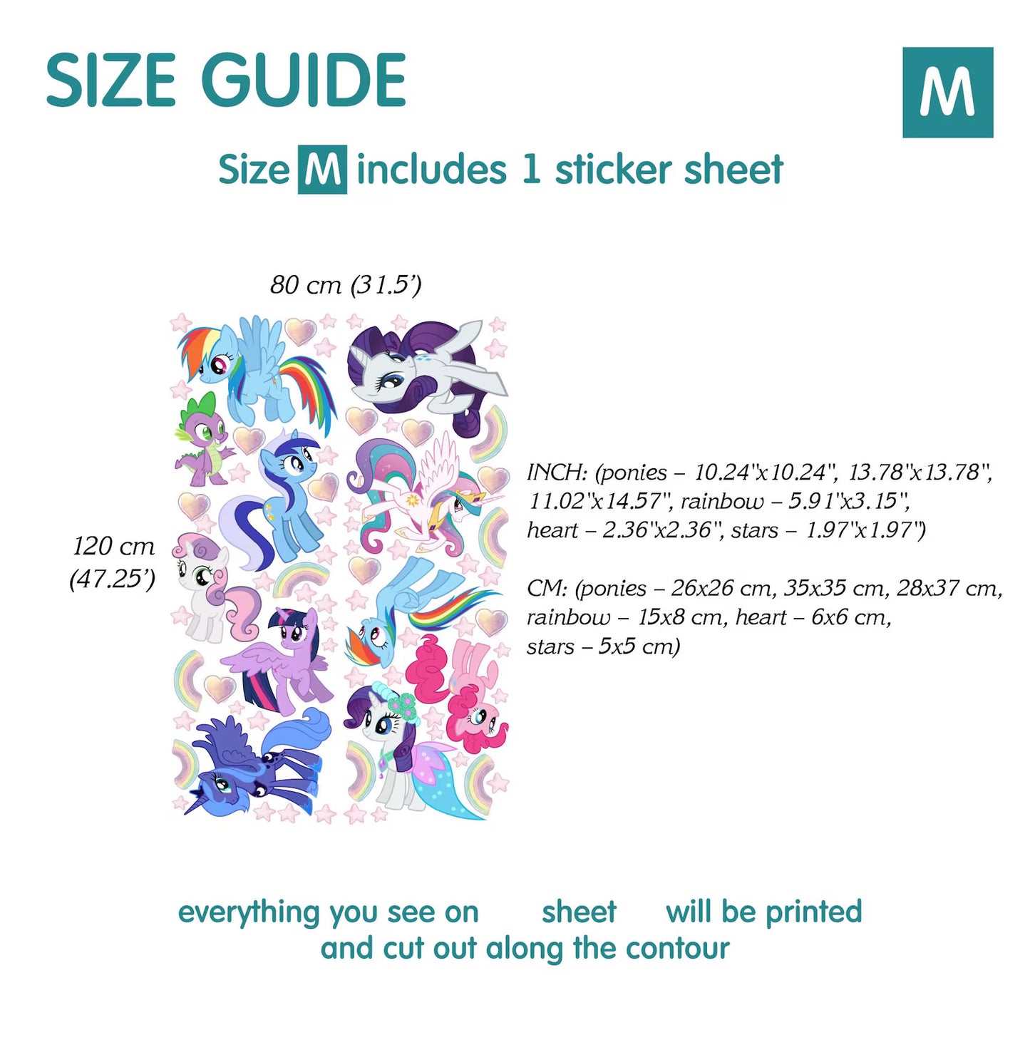 My Little Pony Wall Decals (13.7)