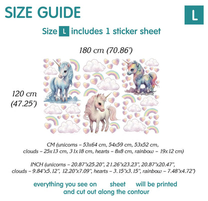 Unicorns Wall Decals 2.11
