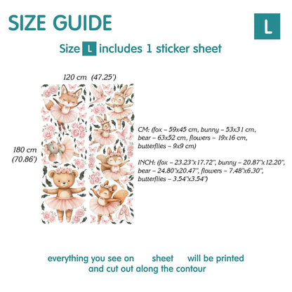 Ballerina Wall Decals (43.7)