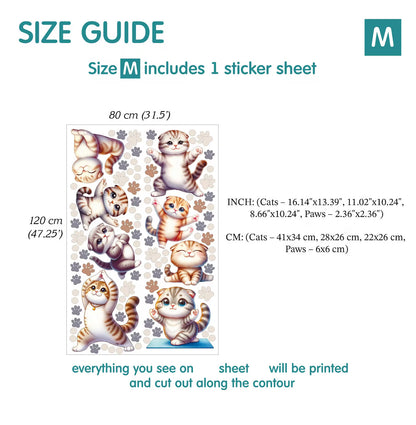Cats Wall Decals 44.0