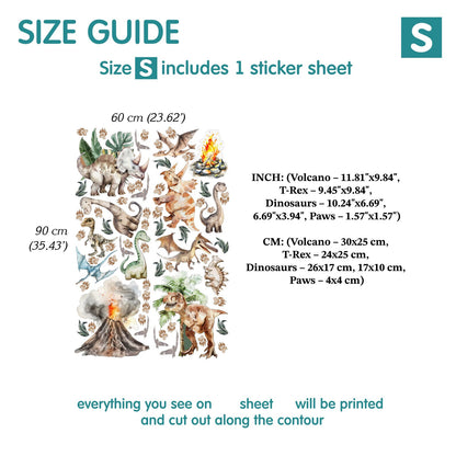 Dino Wall Decals 59.0
