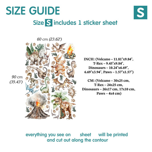 Dino Wall Decals 59.0
