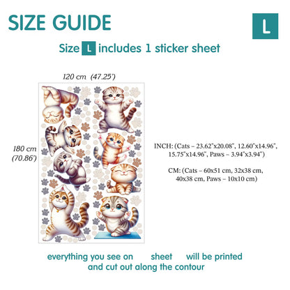 Cats Wall Decals 44.0