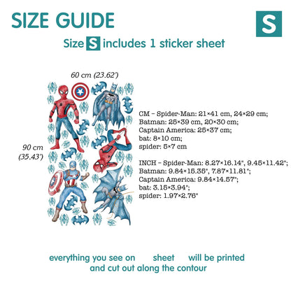 Superhero Wall Decal 1.20