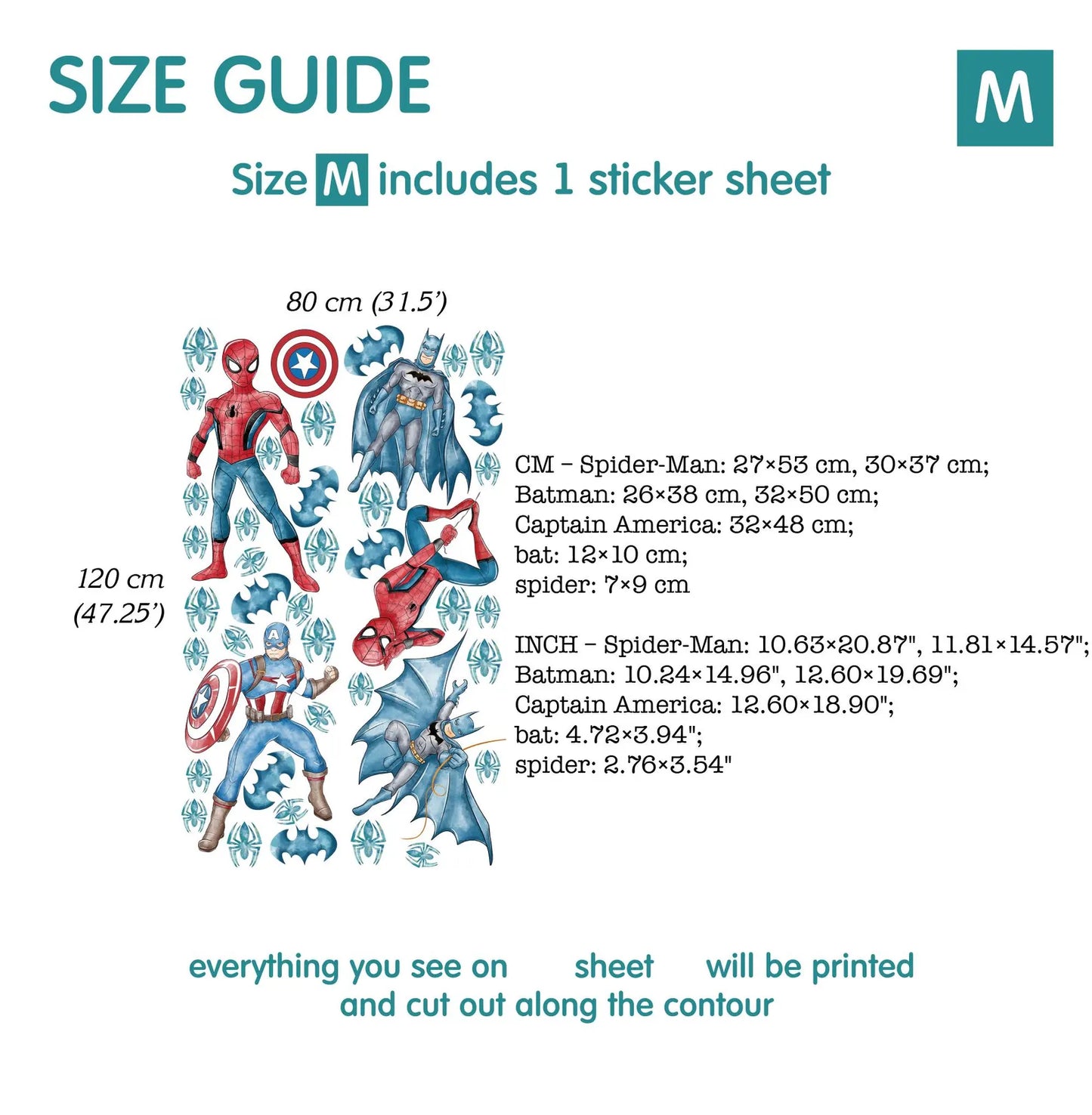 Superhero Wall Decal 1.20