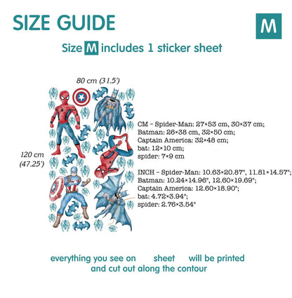 Superhero Wall Decal 1.20