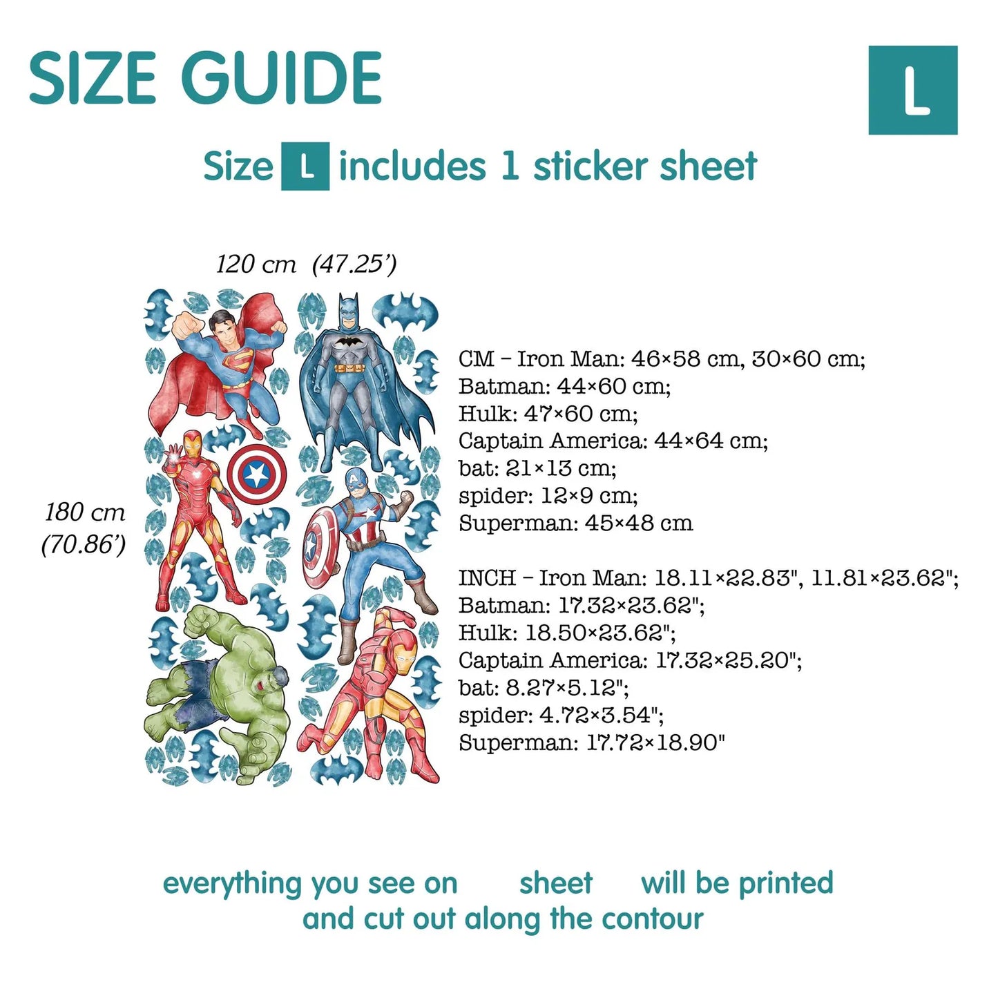 Superhero Wall Decal 1.22
