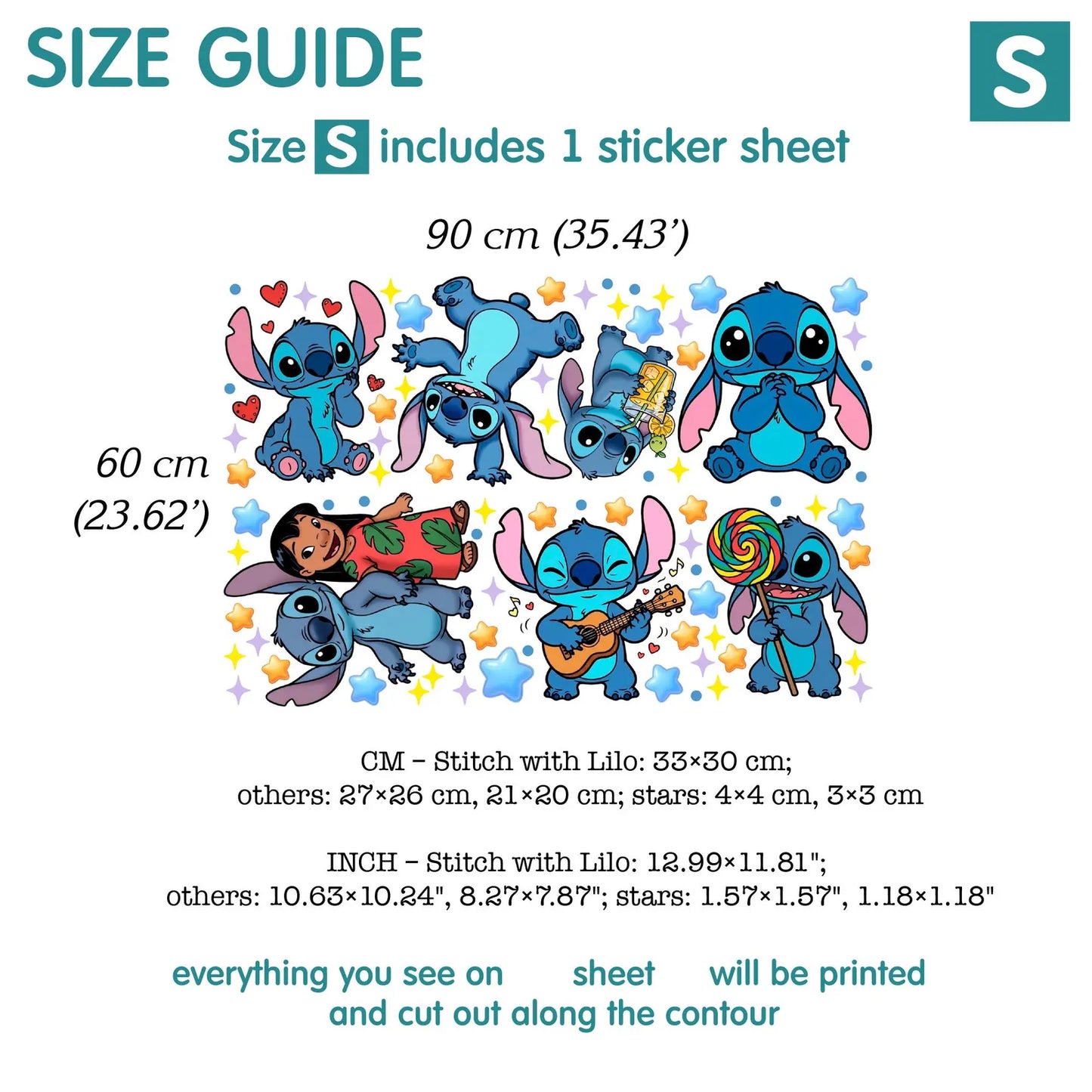 Stitch wall Decal 1.56