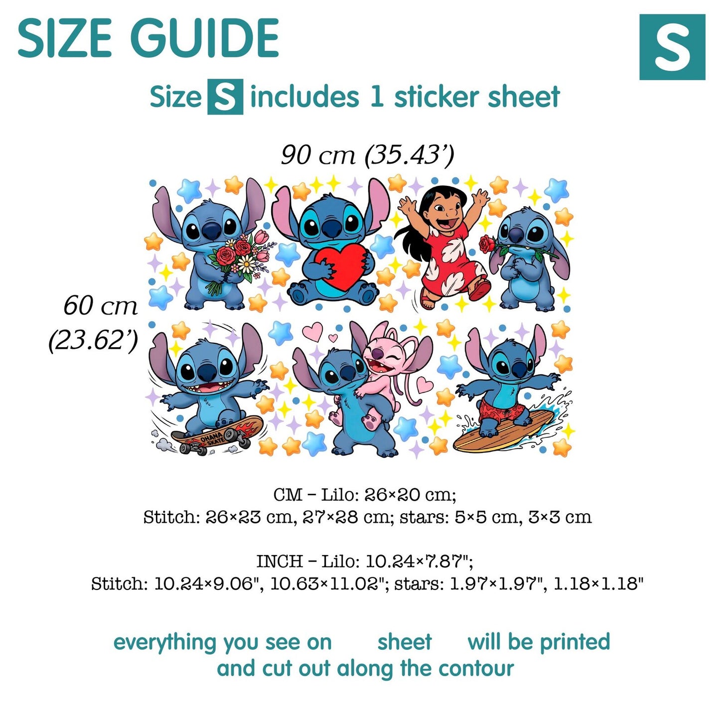 Stitch wall Decal 1.59