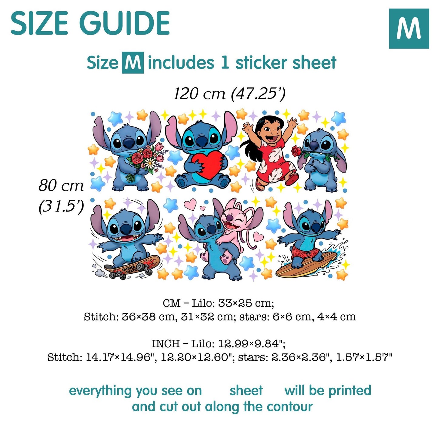 Stitch wall Decal 1.59