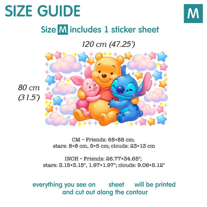 Winnie Pooh Stitch Wall Decal 1.2
