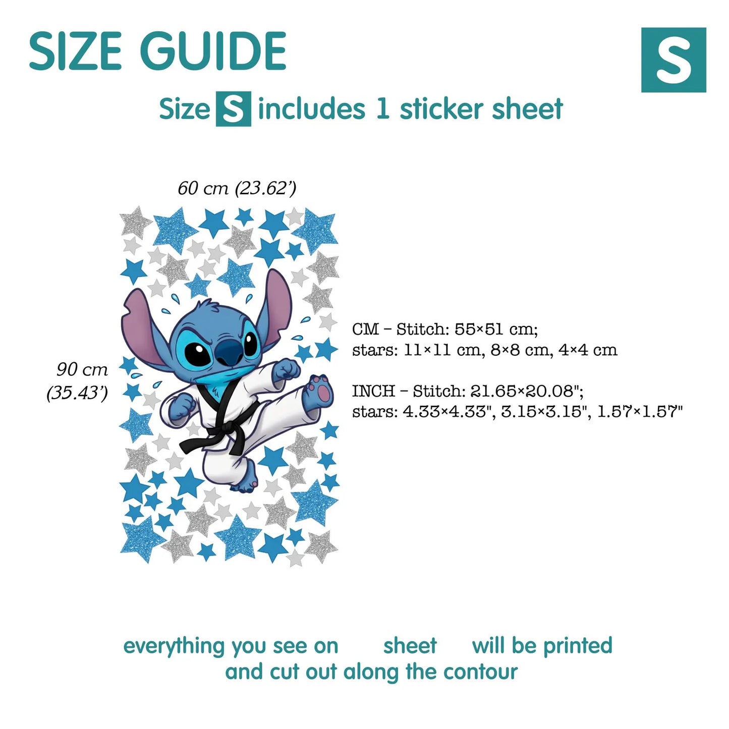 Stitch wall Decal 1.73