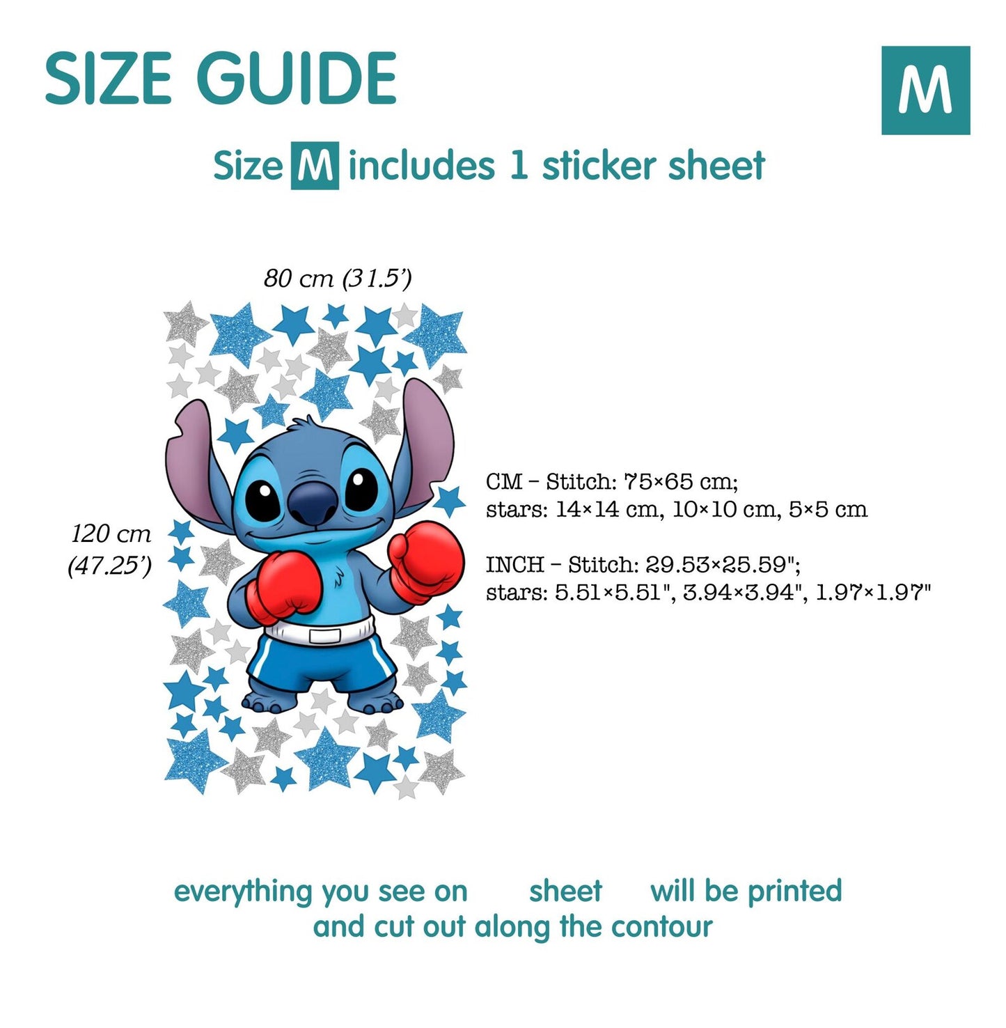 Stitch wall Decal 1.72