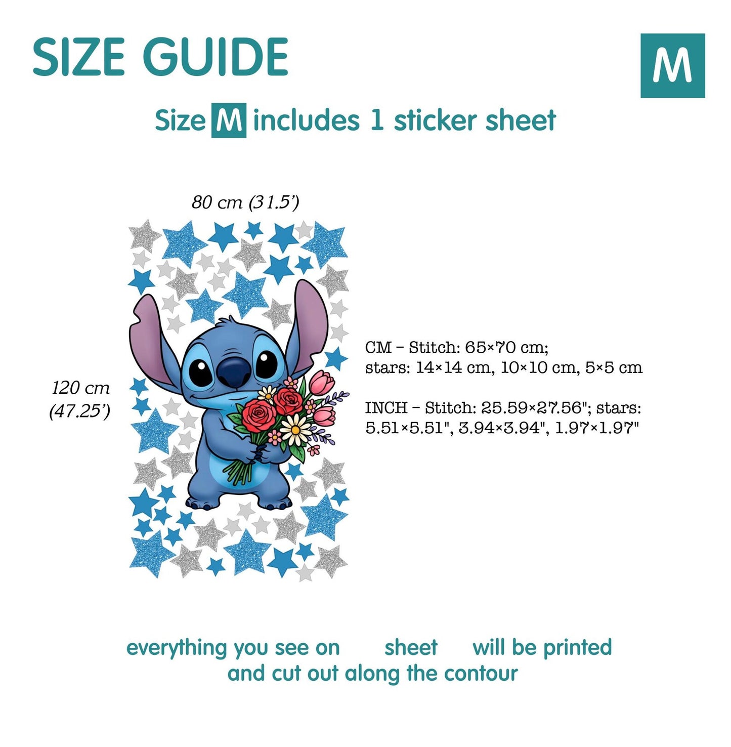 Stitch wall Decal 1.71