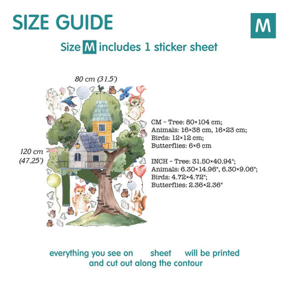 Tree House Wall Decal 1.5