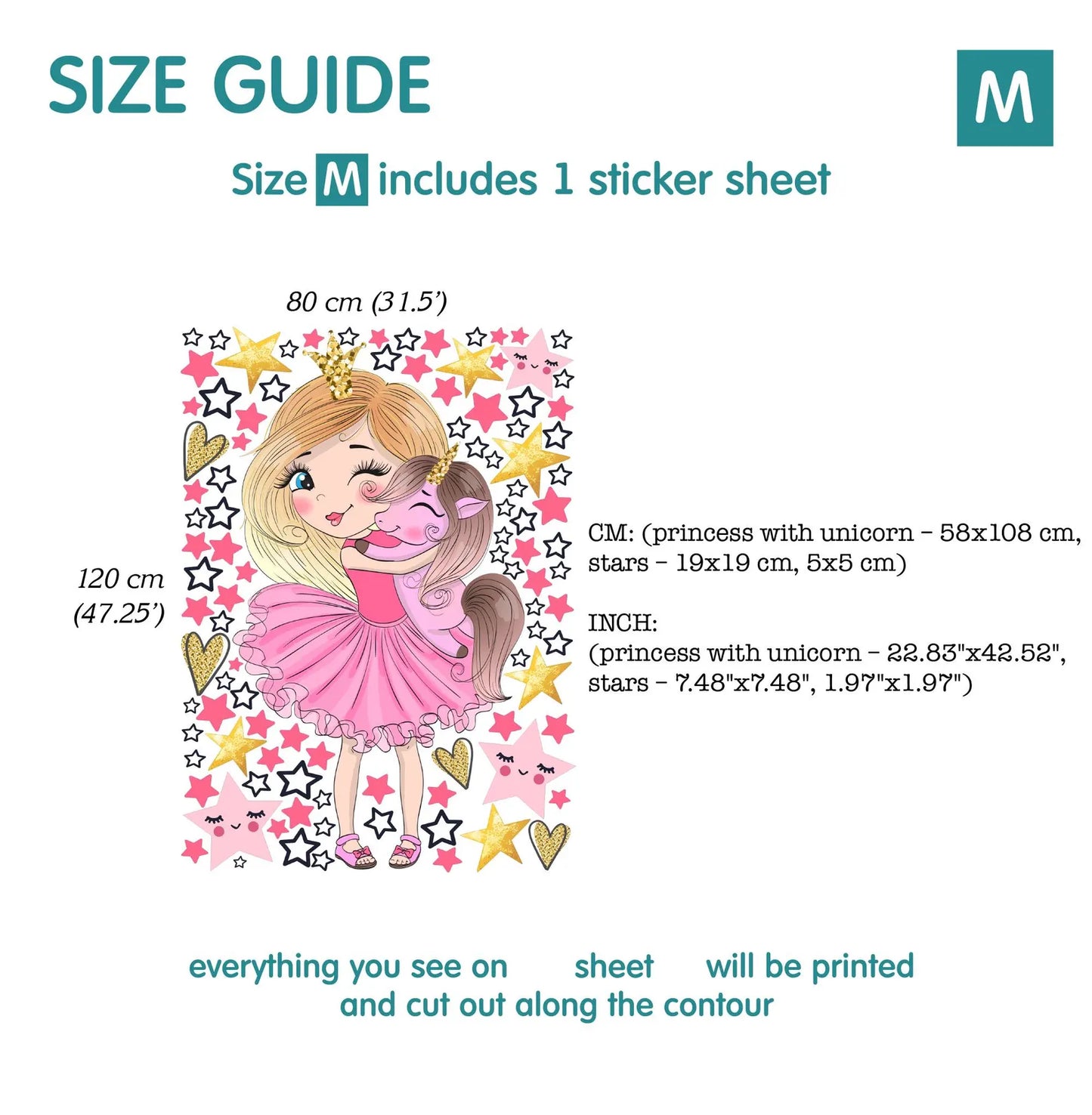 Princess Wall Decals 1.69