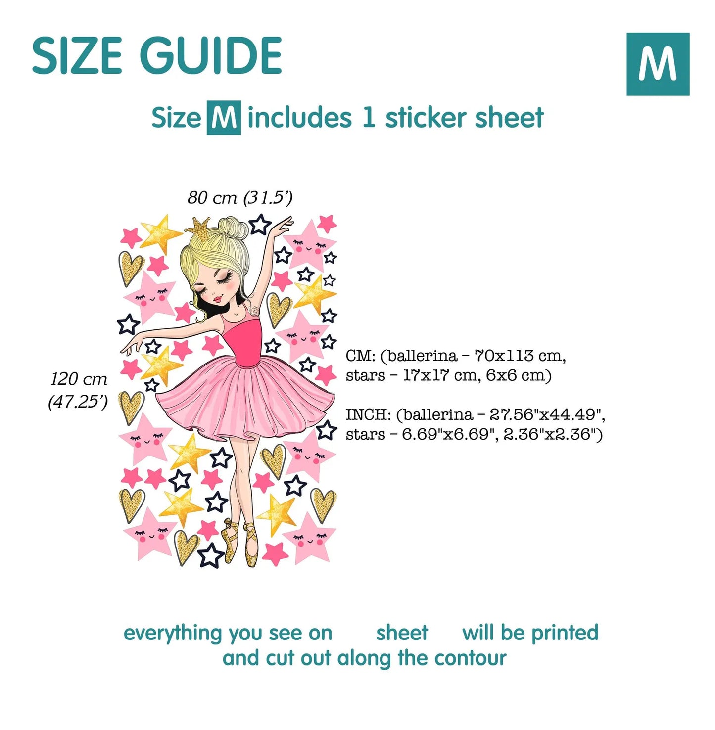 Princess Wall Decals 1.70