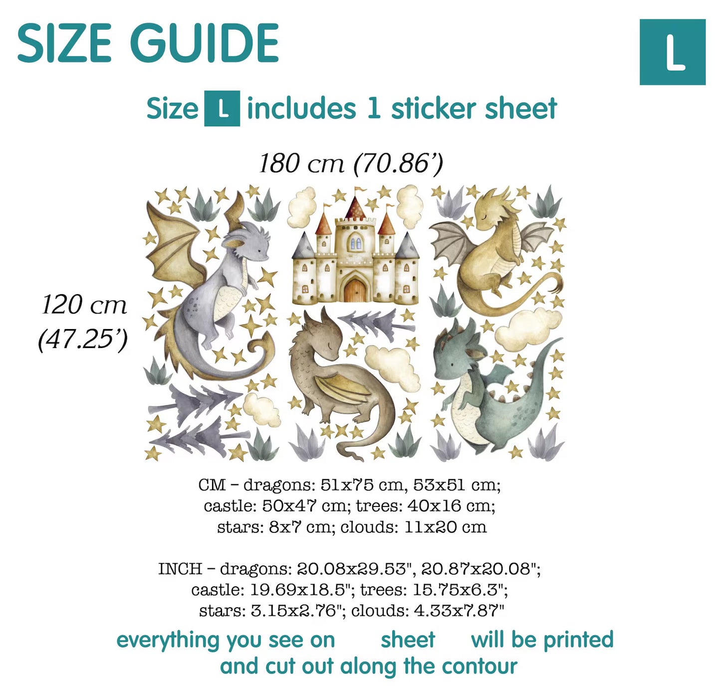 Dragons Wall decals 14.31
