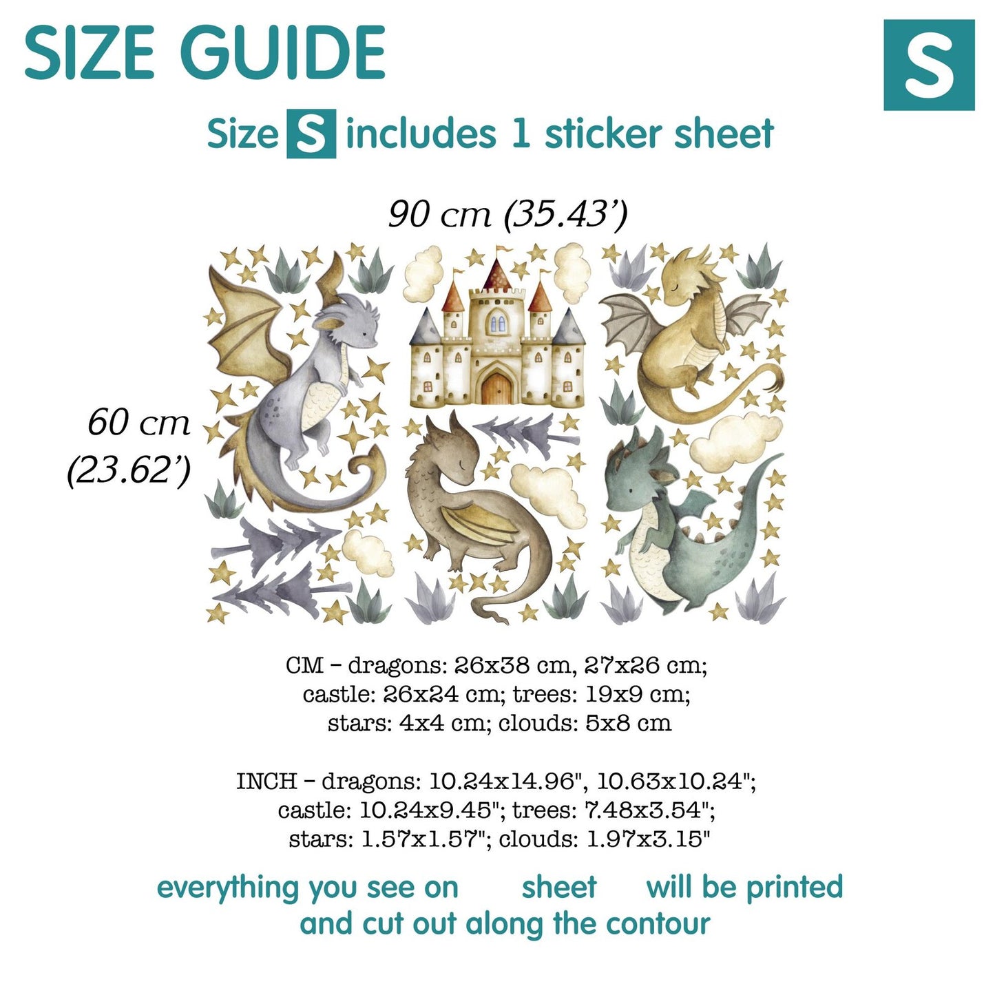 Dragons Wall decals 14.31