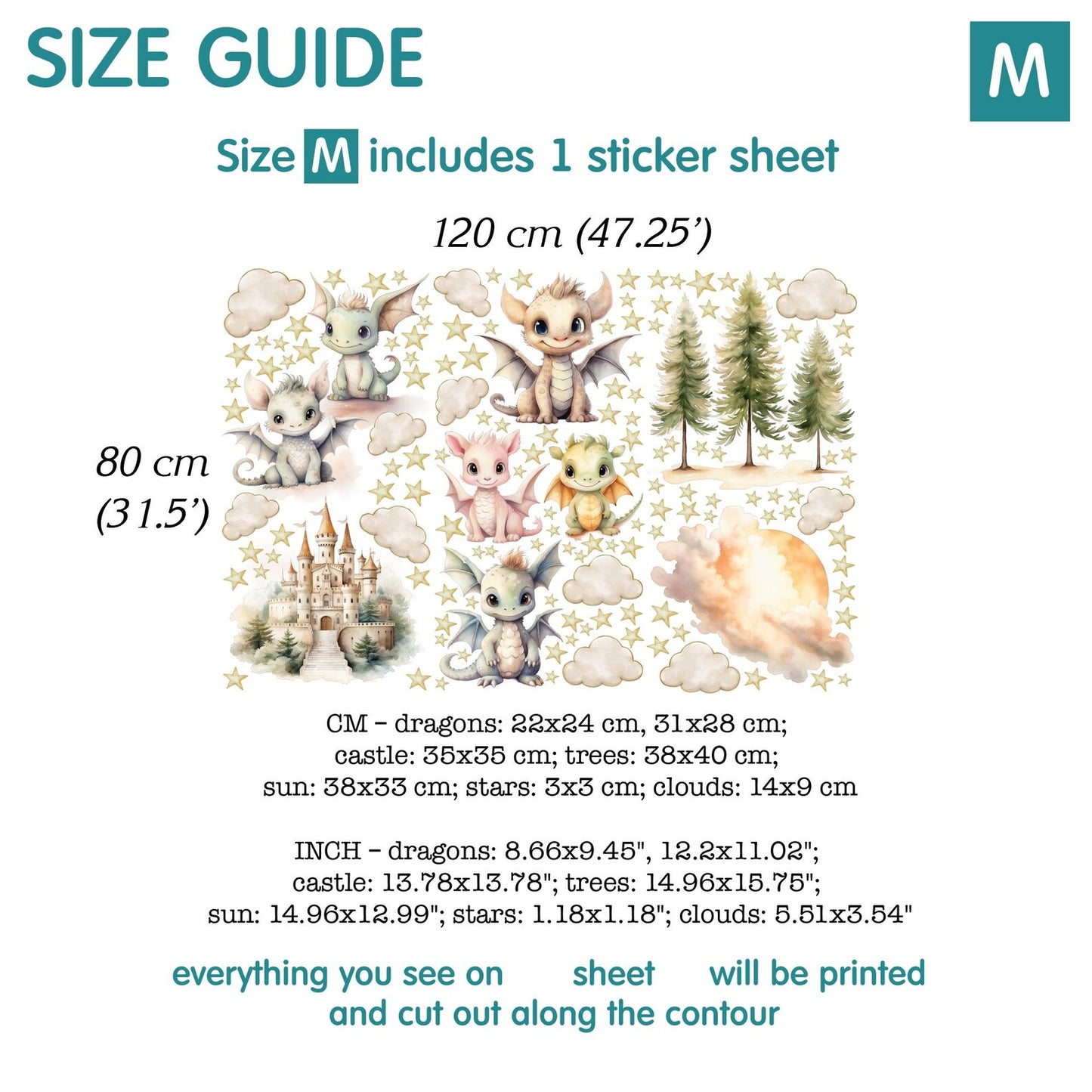 Dragons Wall Decals 14.7