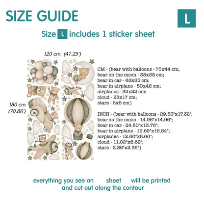 Bears Wall Decals 11.73