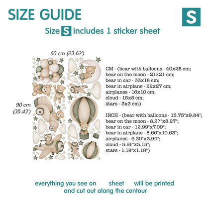 Bears Wall Decals 11.73