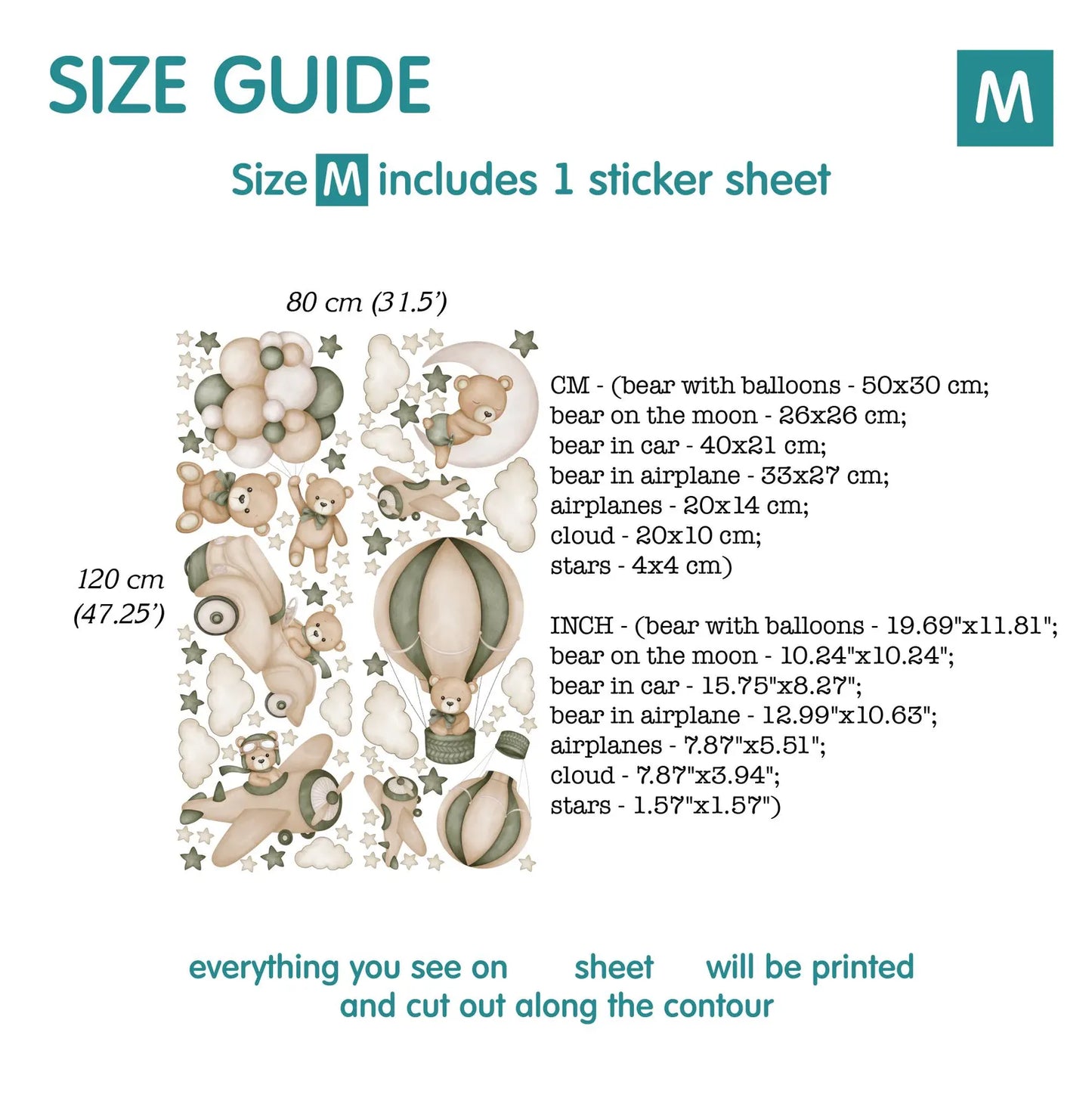 Bears Wall Decals 11.73