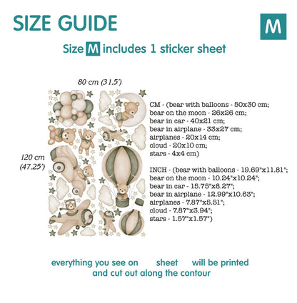 Bears Wall Decals 11.73