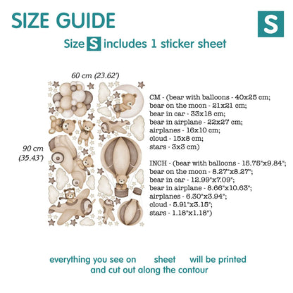Bears Wall Decals 11.72