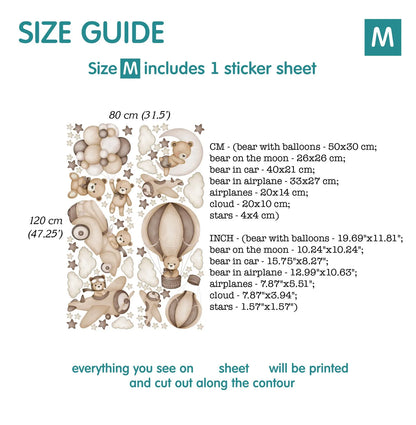Bears Wall Decals 11.72