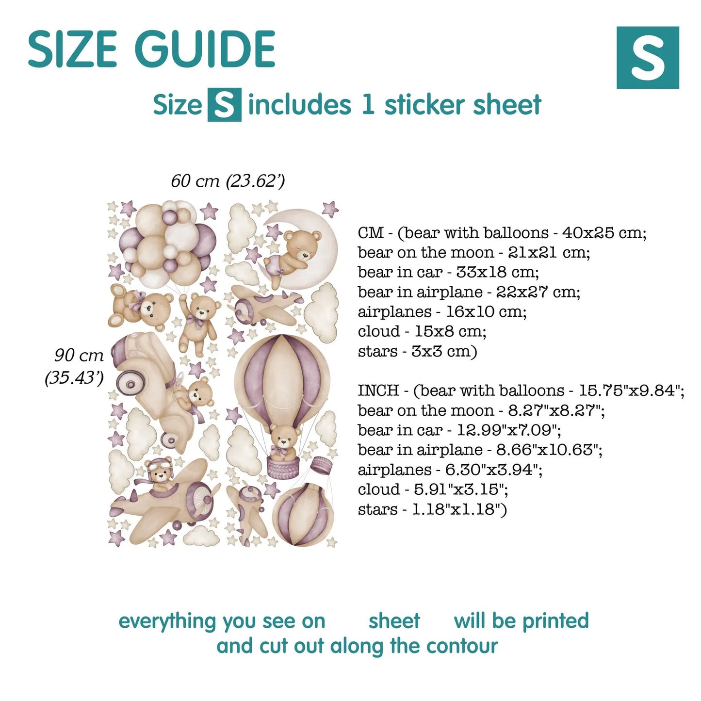 Bears Wall Decals 11.74